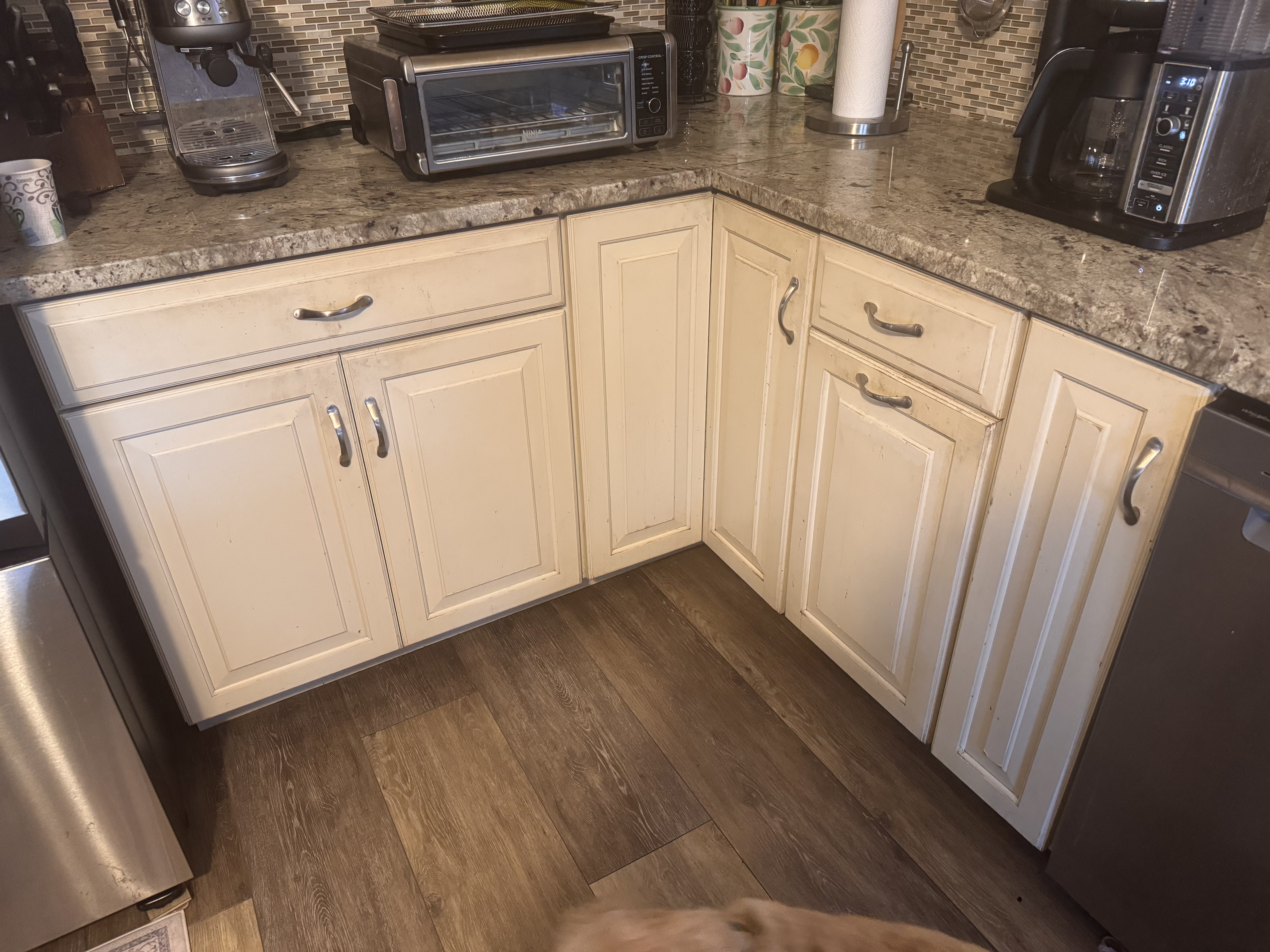 Before cabinet painting
